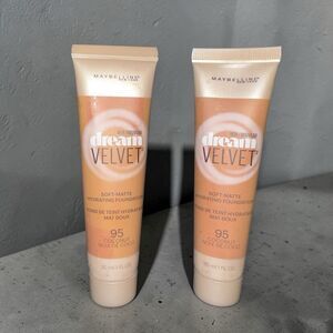 Maybelline Dream Velvet Soft-Matte Hydrating Foundation #95 Coconut set of 2